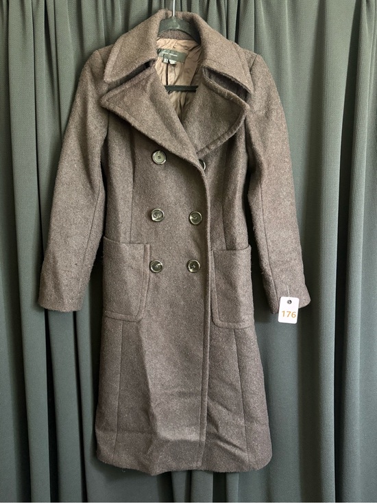 Unknown Jackets & Blazers - Wool-Blend Double-Breasted Pea Coat in Dark Brown